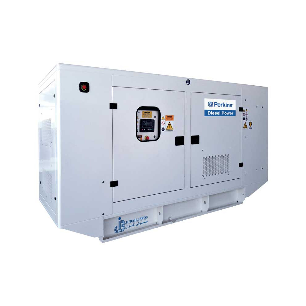 Groupe électrogène : 150kvA moteur PERKINS silencieux à puissance Diesel - Blanc ( Monophasé , Triphasé )