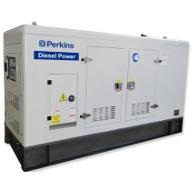 Groupe électrogène Perkins : 80kvA moteur PERKINS silencieux à puissance Diesel - Blanc ( Monophasé et Triphasé )